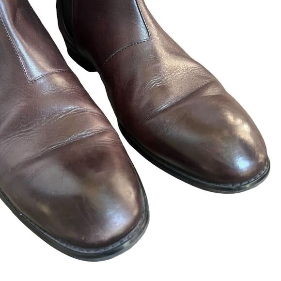 John Varvatos $698 Amsterdam Brown Leather Ankle Boots Size 13 Slip On - Picture 4 of 15